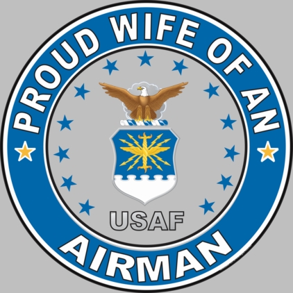 Proud Wife of an Airman U.S. Air Force Round Decal