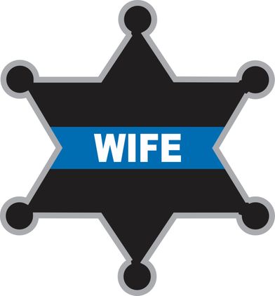 Thin Blue Line Wife Sheriff Badge Decal
