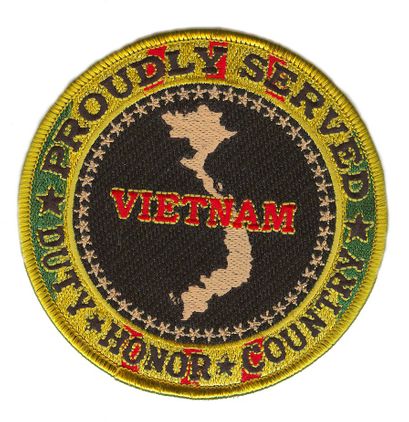 Proudly Served Vietnam Veteran Black Patch