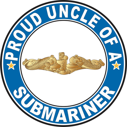 Pround Uncle of a Submariner Gold Dolphins Round Decal