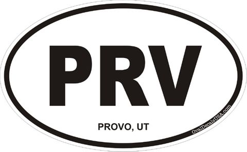 Provo Utah Oval Decal