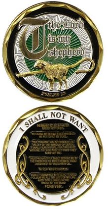 PSALMS 23 Challenge Coin