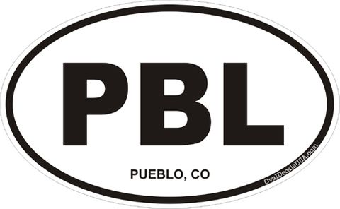 Pueblo Colorado Oval Decal