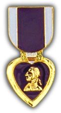 Purple Heart 1 1/8" Lapel Hat Pin