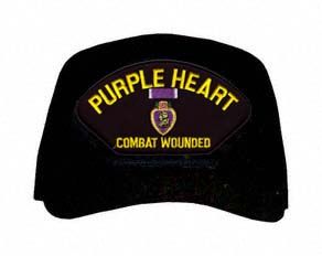 Purple Heart Combat Wounded with Medal Ball Cap