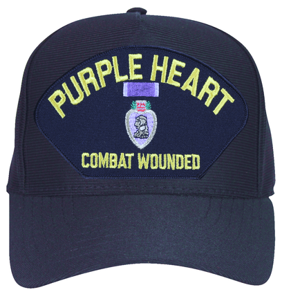 Purple Heart 'Combat Wounded' with Medal Ball Cap