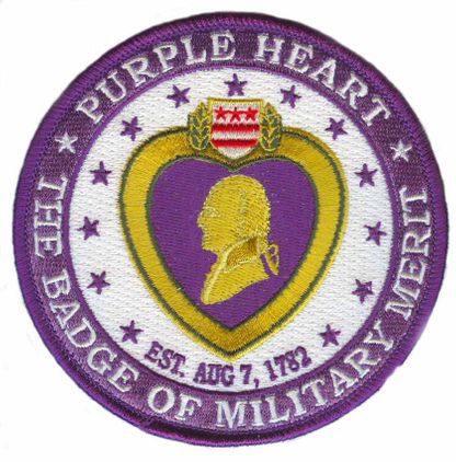 Purple Heart Medal 4" Patch
