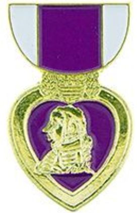 Purple Heart Medal Hat Pin - 1"