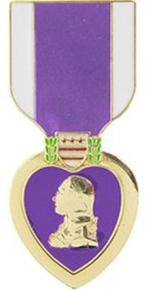 Purple Heart Medal Hat Pin - 1 5/8"