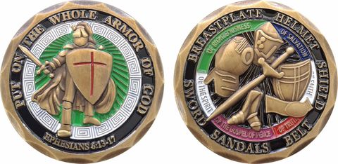 PUT ON THE WHOLE ARMOR OF GOD COIN