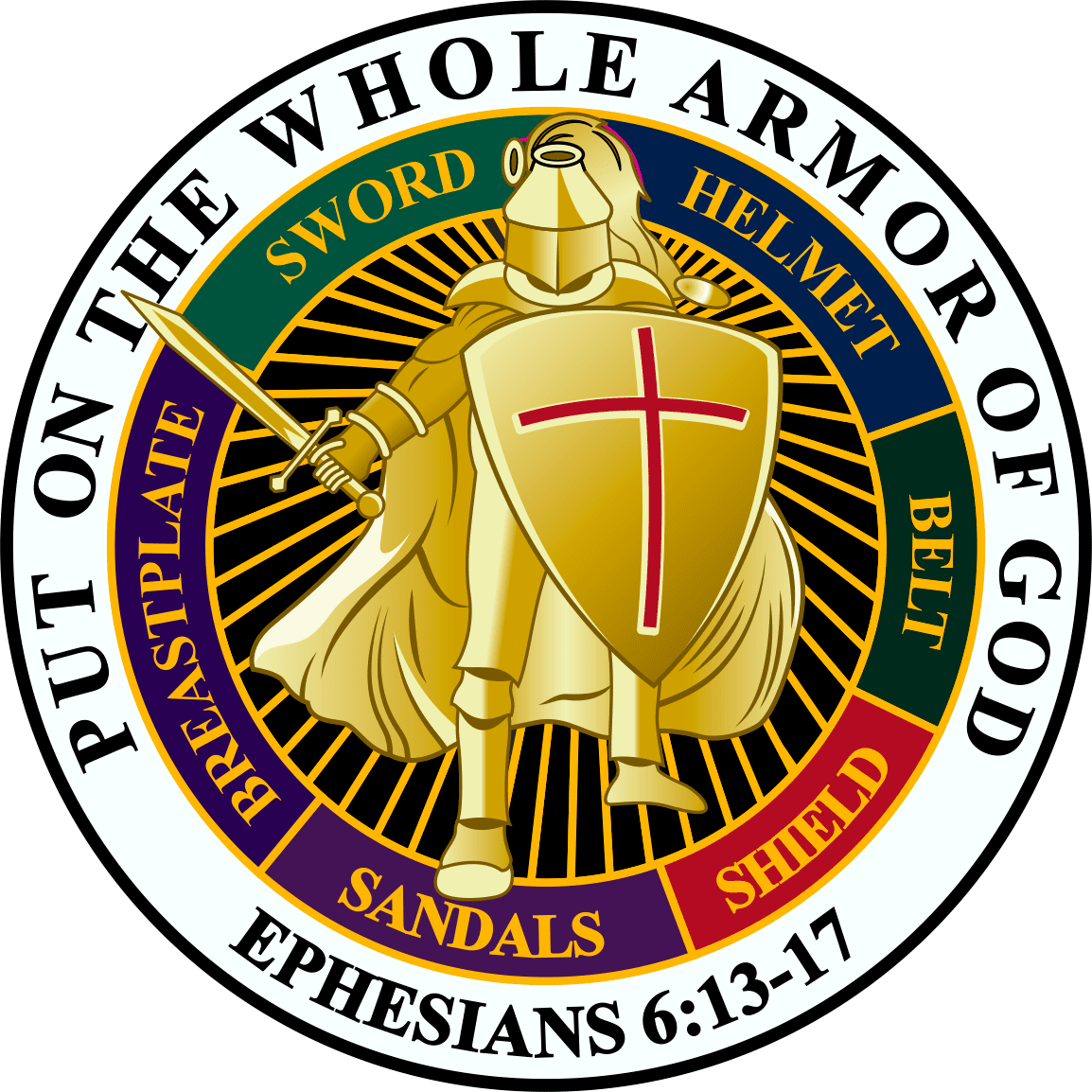 Put on the Whole Armor of God Decal (White)