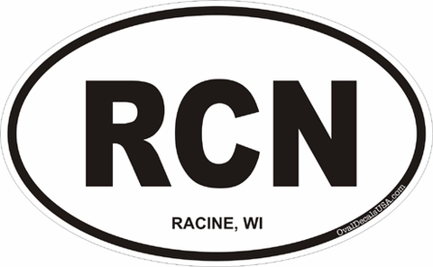 Racine Wisconsin Oval Decal