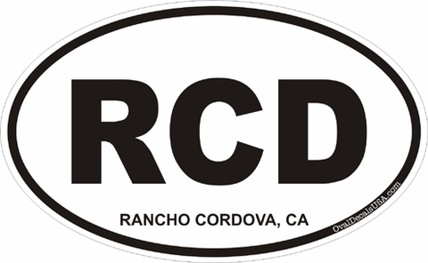 Rancho Cordova California Oval Decal