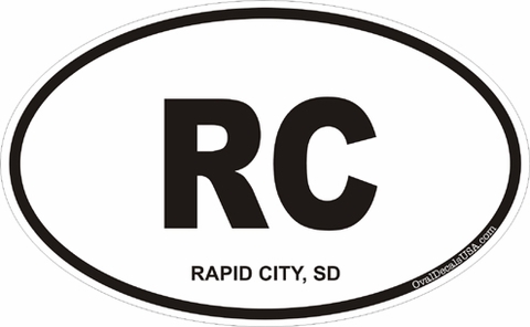 Rapid City South Dakota Oval Decal