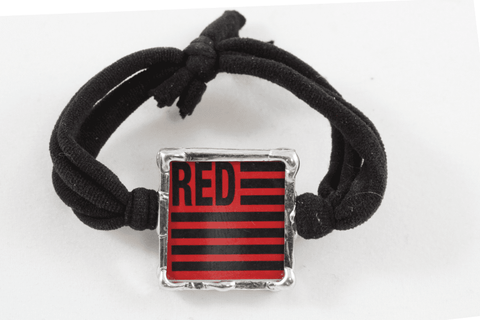 Red - Remeber Everyone Deployed Elastic Wristband