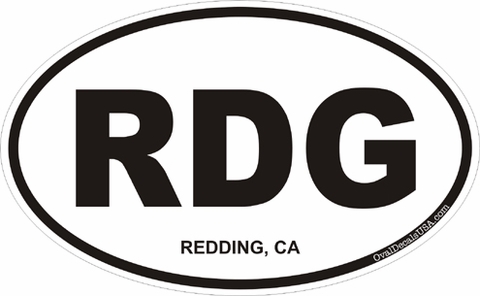 Redding California Oval Decal