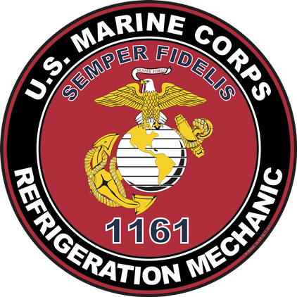 U.S.M.C. MOS 1161 Refrigeration Mechanic Decal