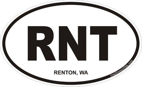 Renton Washington Oval Decal