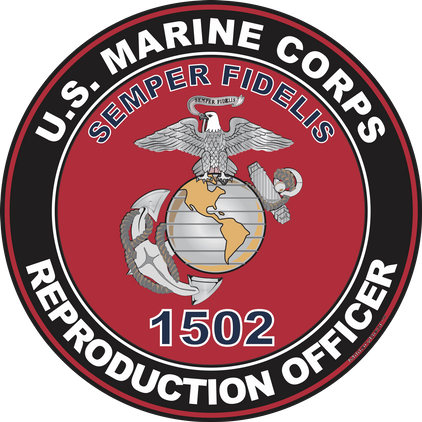 U.S.M.C. MOS 1502 Reproduction Officer Decal