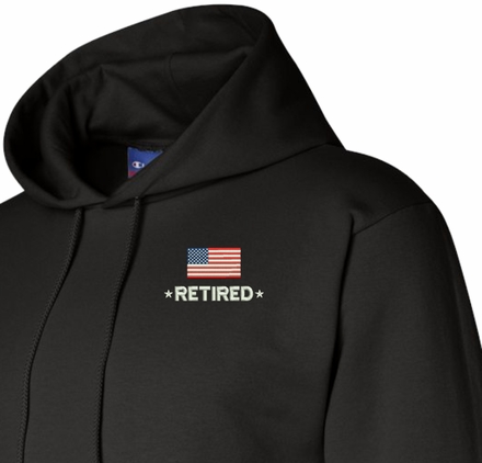 Retired with Flag Hoodie