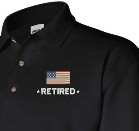 Retired with Flag Polo