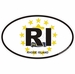 Rhode Island Oval Sticker