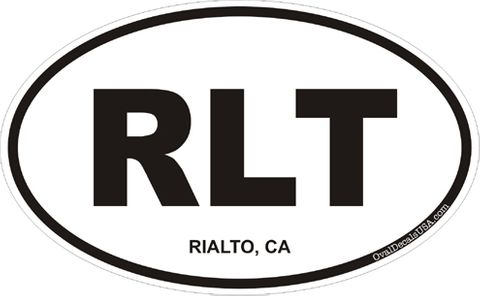 Rialto California Oval Decal