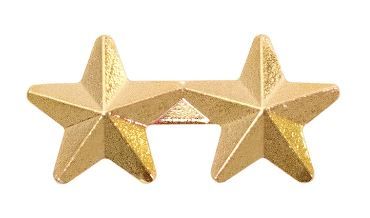 Ribbon Attachment: 5/16" Gold Star - Two Mounted on a Bar