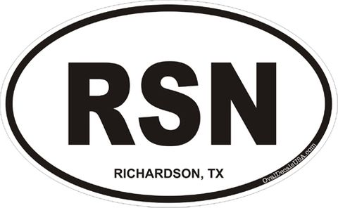 Richardson Texas Oval Decal
