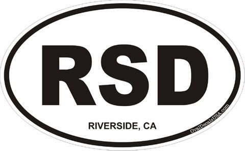 Riverside California Oval Decal