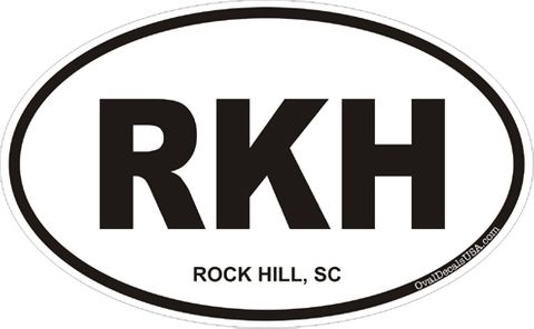 Rock Hill South Carolina Oval Decal