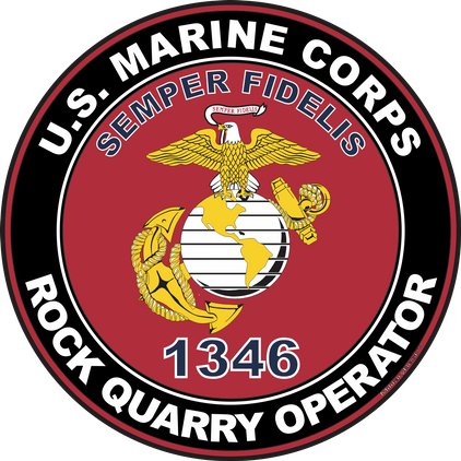 U.S.M.C. MOS 1346 Rock Quarry Operator Decal