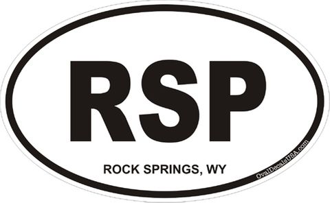 Rock Springs Wyoming Oval Decal