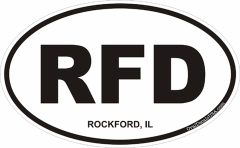 Rockford Illinois Oval Decal