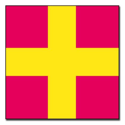 Romeo Signal Flag Sticker Decal