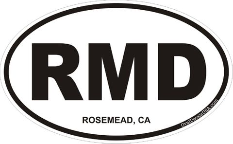 Rosemead California Oval Decal