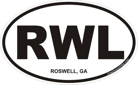Roswell Georgia Oval Decal