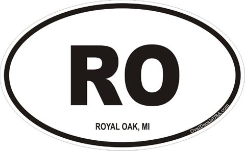 Royal Oak Michigan Oval Decal