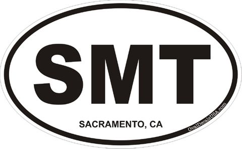 Sacramento California Oval Decal