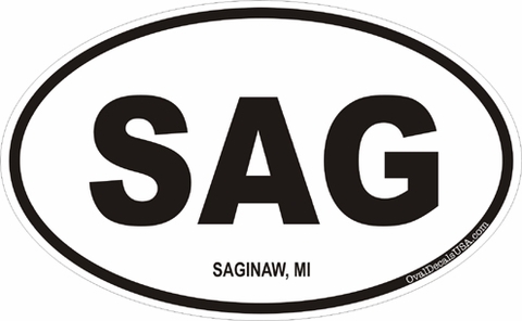 Saginaw Michigan Oval Decal