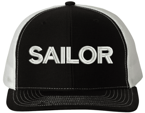 Sailor Text Only USA Mesh-Back Cap