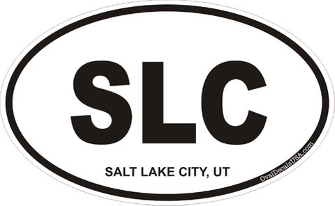 Salt Lake City Utah Oval Decal