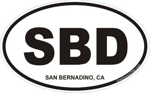 San Bernadino California Oval Decal