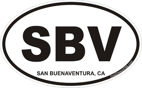 San Buenaventura California Oval Decal