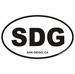 San Diego California Oval Decal