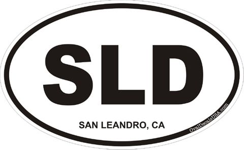 San Leandro California Oval Decal