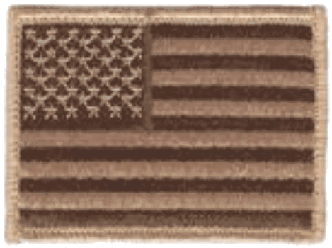Sand American Flag Hook and Loop Patch