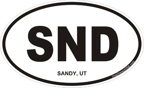 Sandy Utah Oval Decal