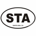 Santa Ana California Oval Decal