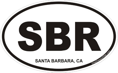 Santa Barbara California Oval Decal